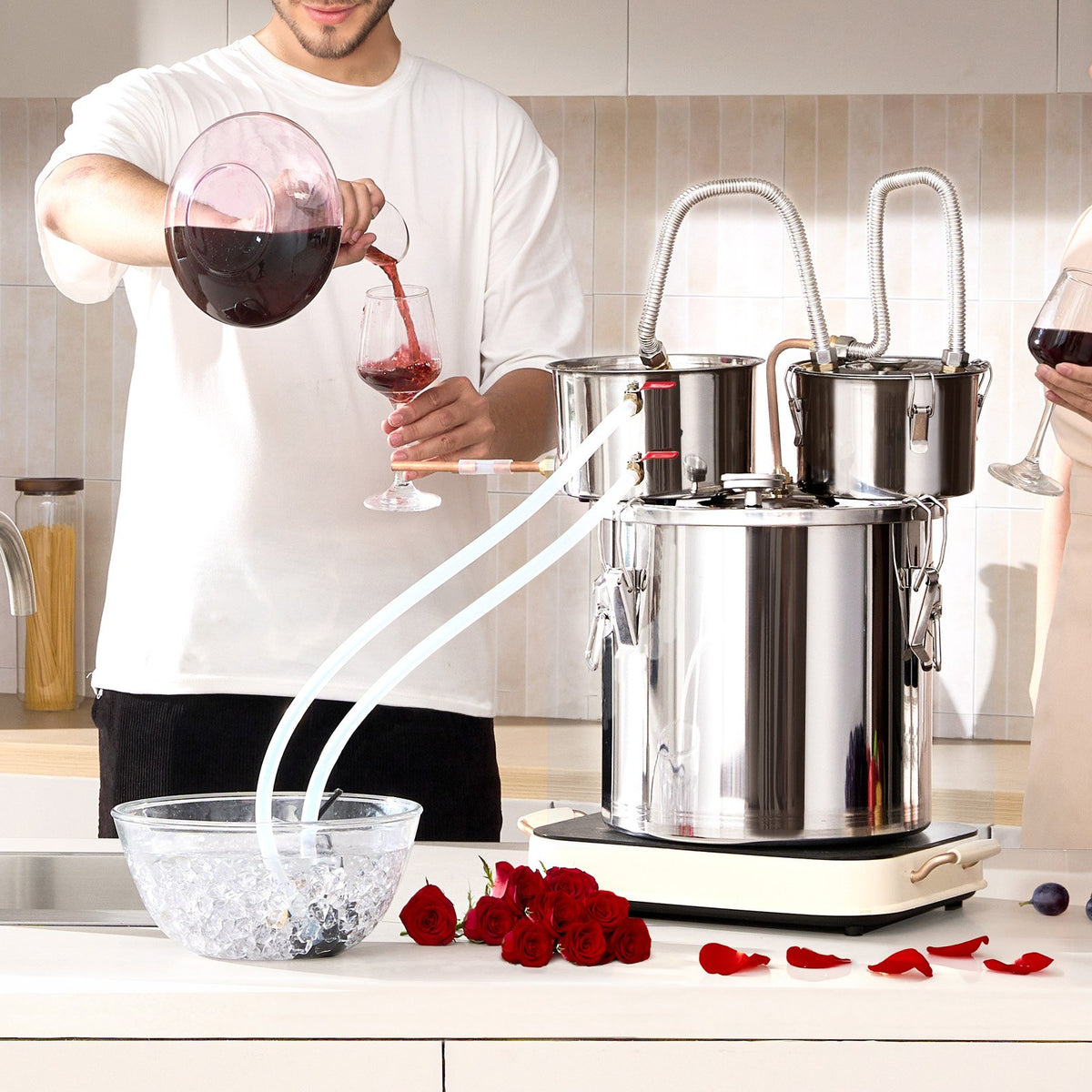 Moonshine Still | 5-Gallon Water/Alcohol Distiller with Thumper Keg & Pump