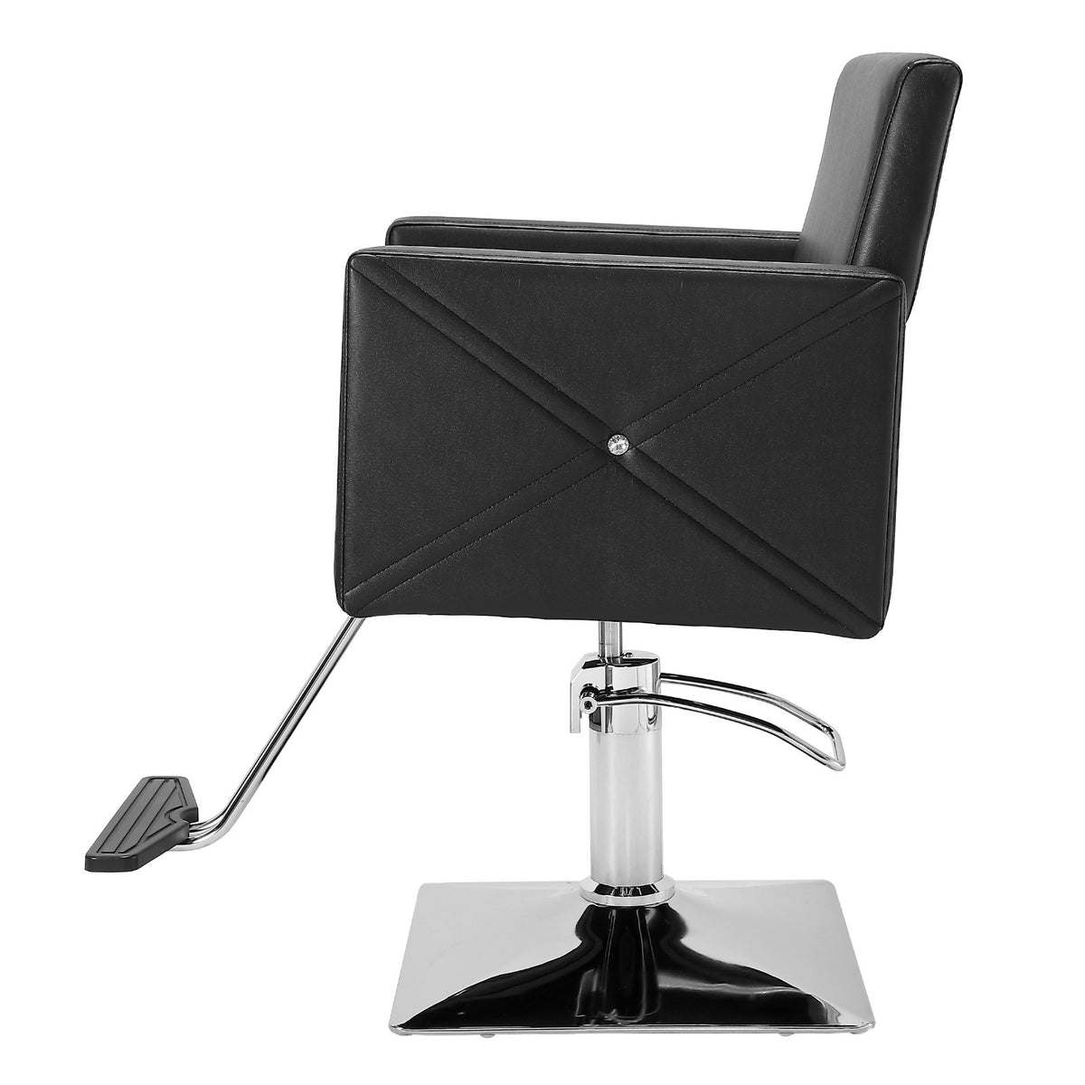 Salon Chair Black | Barber Chair for Hair Stylists | Heavy Duty Hydraulic Pump | Swivel Styling Chair with Footrest | Beauty Spa Shampoo Chair 150kg Capacity