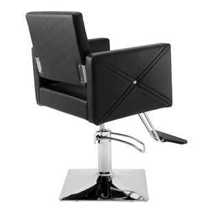 Salon Chair Black | Barber Chair for Hair Stylists | Heavy Duty Hydraulic Pump | Swivel Styling Chair with Footrest | Beauty Spa Shampoo Chair 150kg Capacity