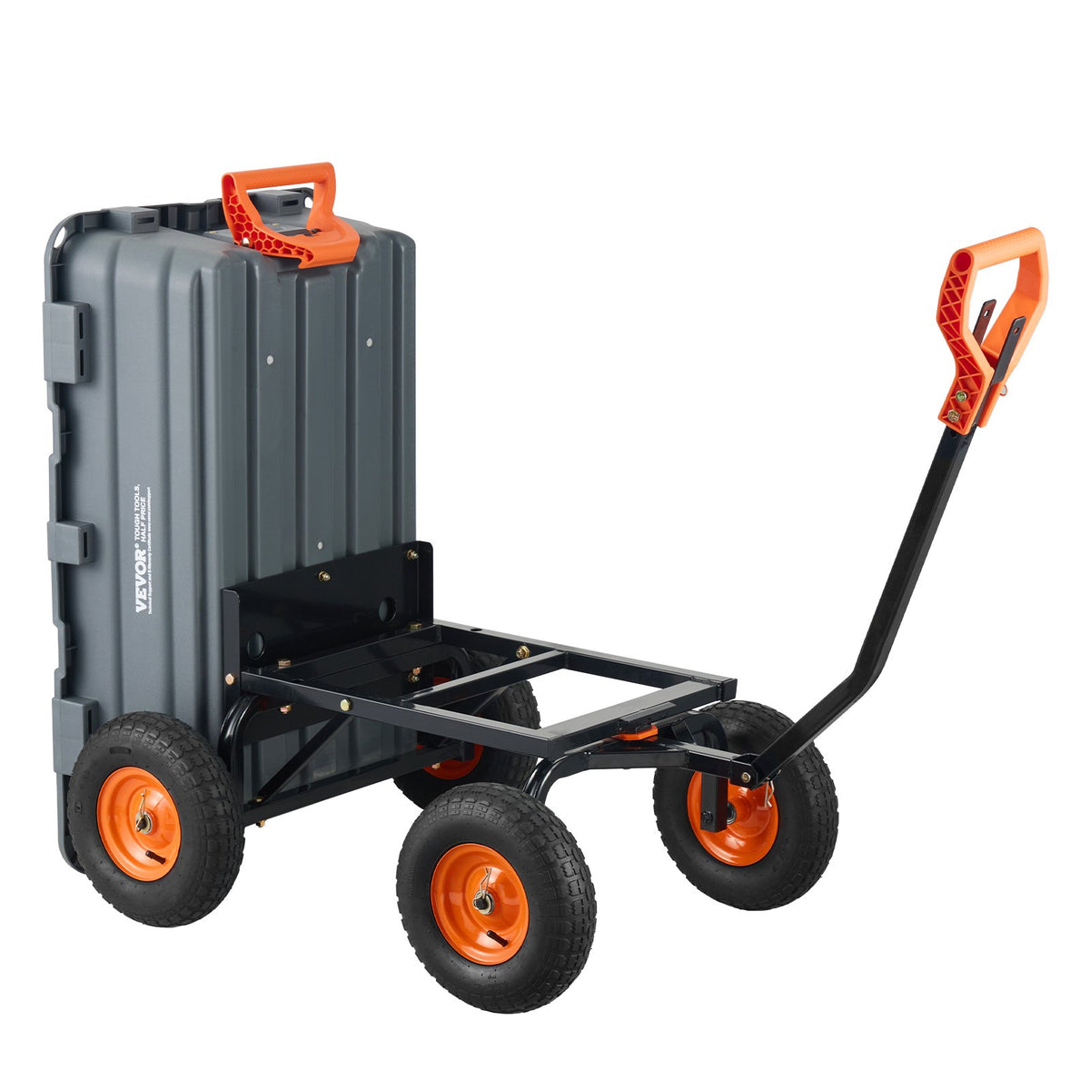 Poly Dump Cart | 544kg Capacity | Convertible Handle | Garden Wheelbarrow with 33cm Tires