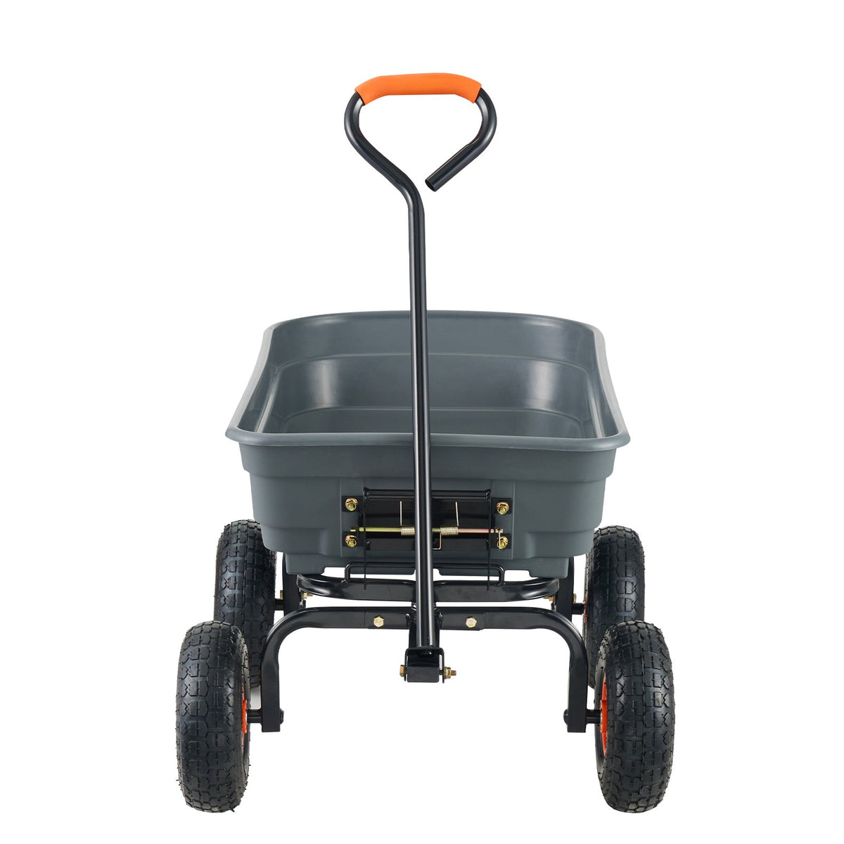 Dump Cart Poly Garden Wagon | Steel Frame | 2-in-1 Convertible Handle | Utility Wheelbarrow 272kg Capacity | 25.5cm Tyres