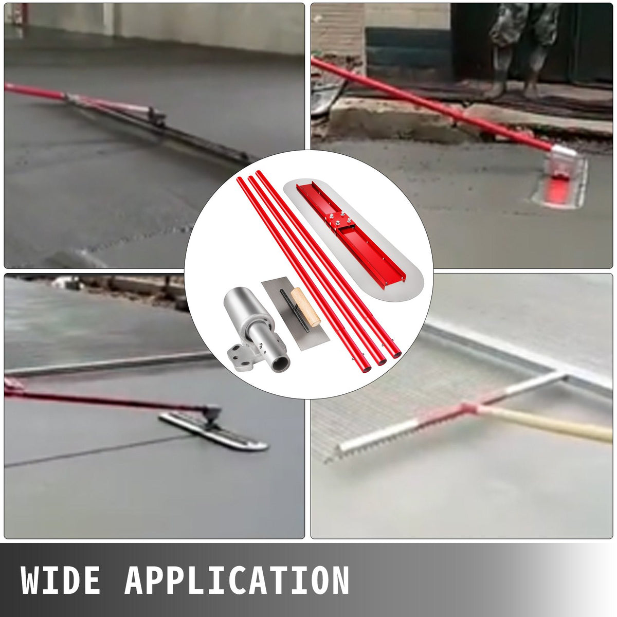 Bull Float Manganese Steel 1200x300mm | Concrete Finishing Float Kit with Handle & Bracket