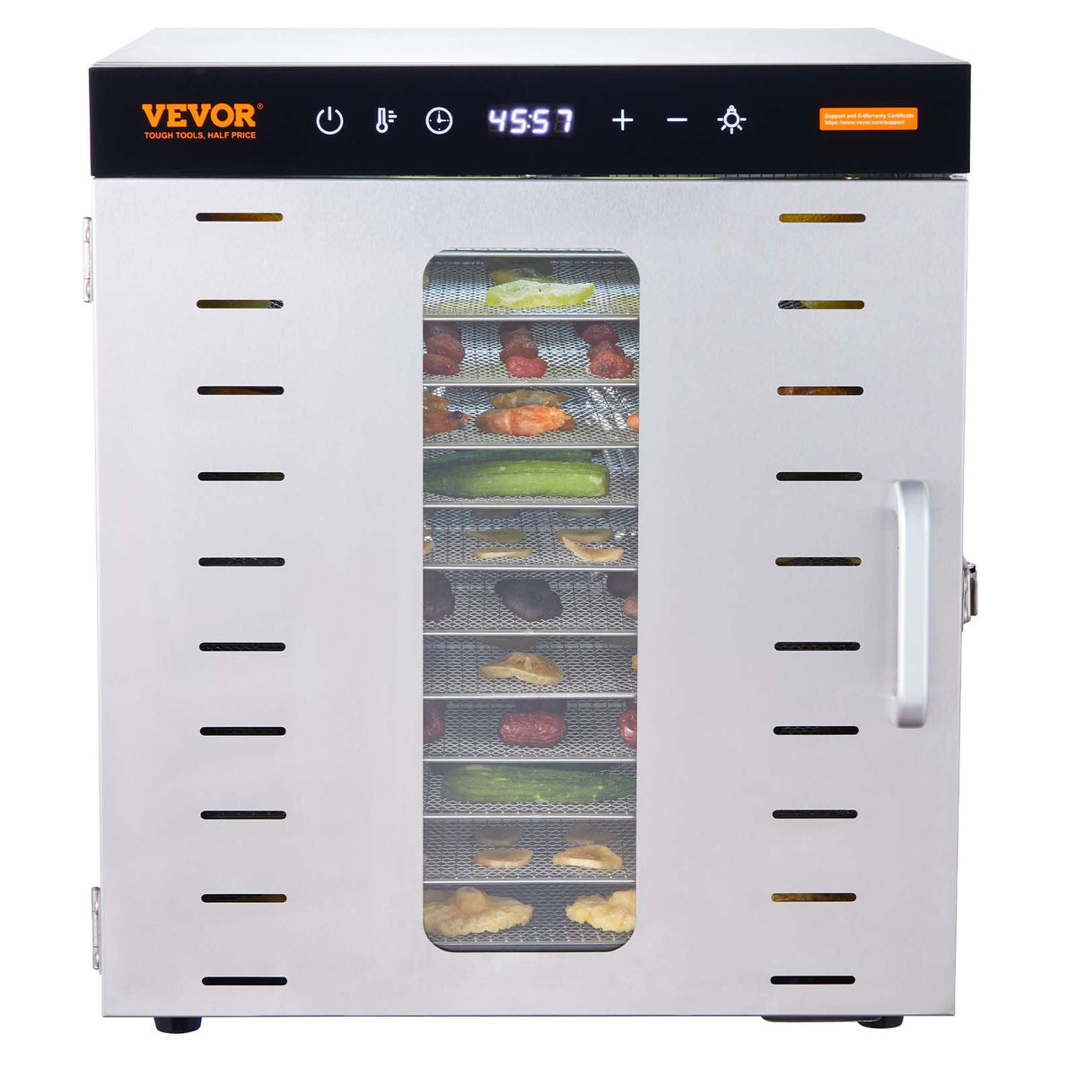 Food Dehydrator | 10-Tray 1000W Stainless Steel Jerky & Fruit Dryer