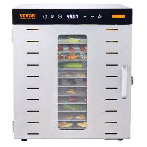 Food Dehydrator | 10-Tray 1000W Stainless Steel Jerky & Fruit Dryer