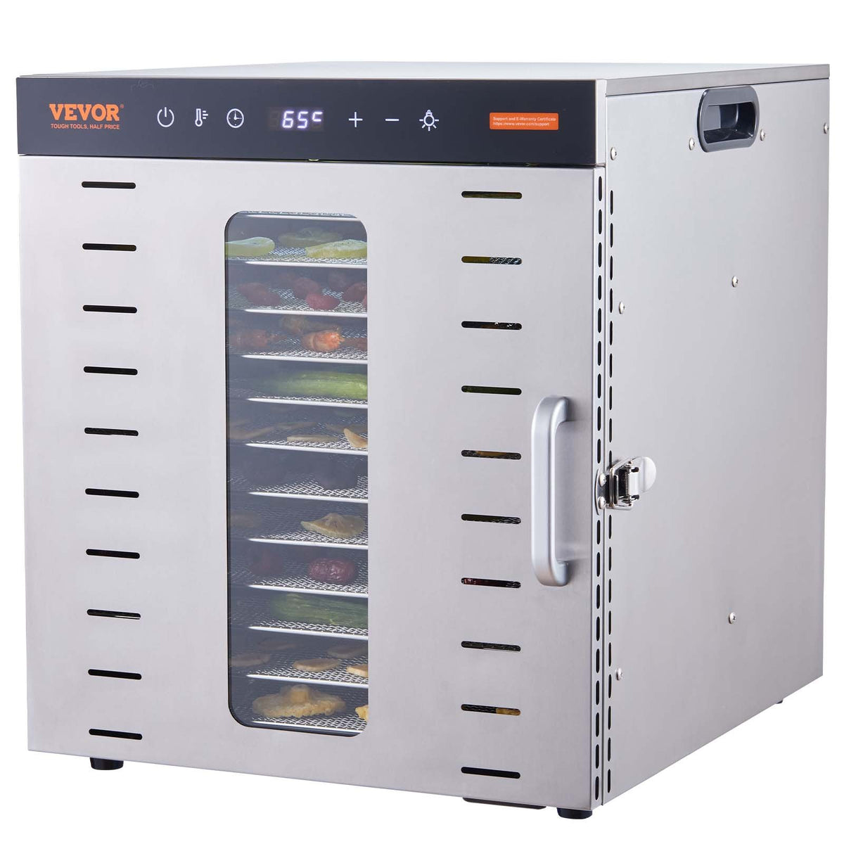 Food Dehydrator | 10-Tray 1000W Stainless Steel Jerky & Fruit Dryer