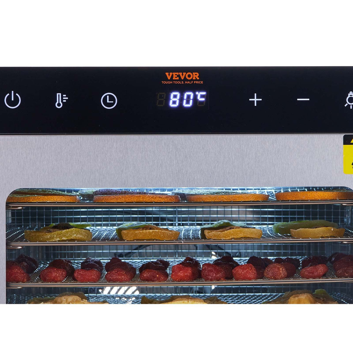 Food Dehydrator | 10-Tray 800W Stainless Steel Jerky & Fruit Dryer