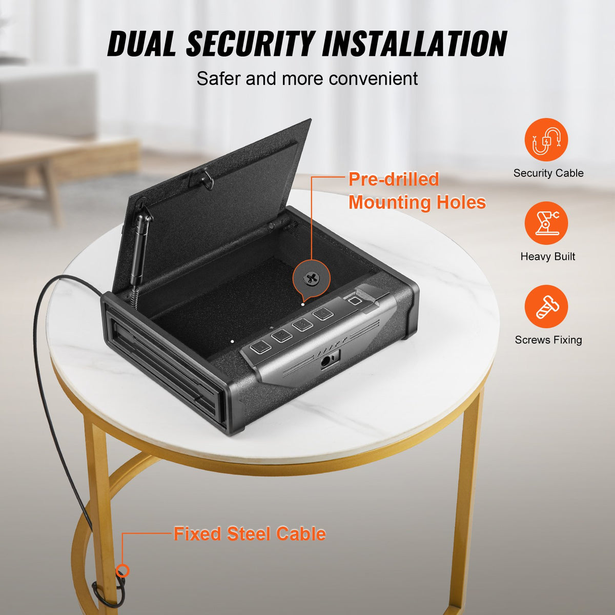 Gun Safe | Biometric 2-Pistol Safe with 3 Access Methods