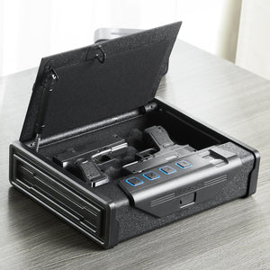 Gun Safe | Biometric 2-Pistol Safe with 3 Access Methods