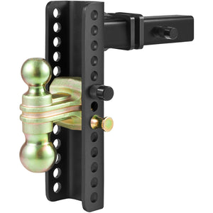 Adjustable Trailer Hitch | 25.4cm Drop & 21.59cm Rise | 5.08cm Receiver | 6350kg GTW | Tow Balls & Lock