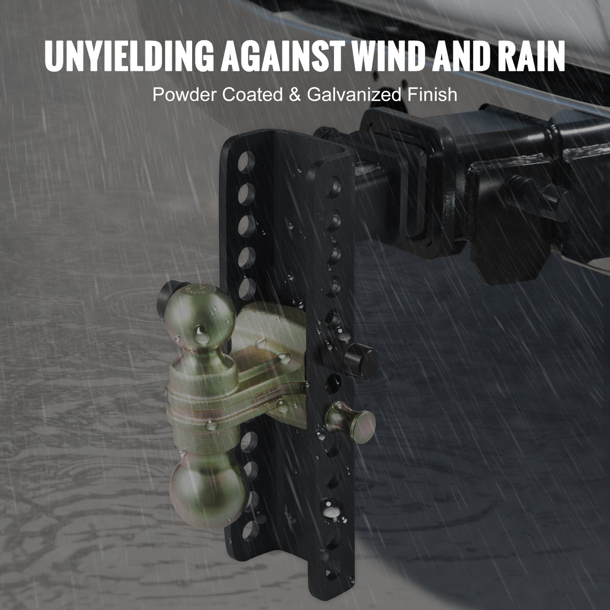 Adjustable Trailer Hitch | 25.4cm Drop & 21.59cm Rise | 5.08cm Receiver | 6350kg GTW | Tow Balls & Lock