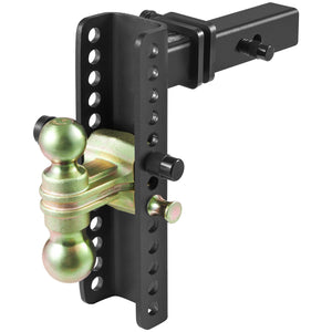 Adjustable Trailer Hitch | 25.4cm Drop & 21.59cm Rise | 5.08cm Receiver | 6350kg GTW | Tow Balls & Lock