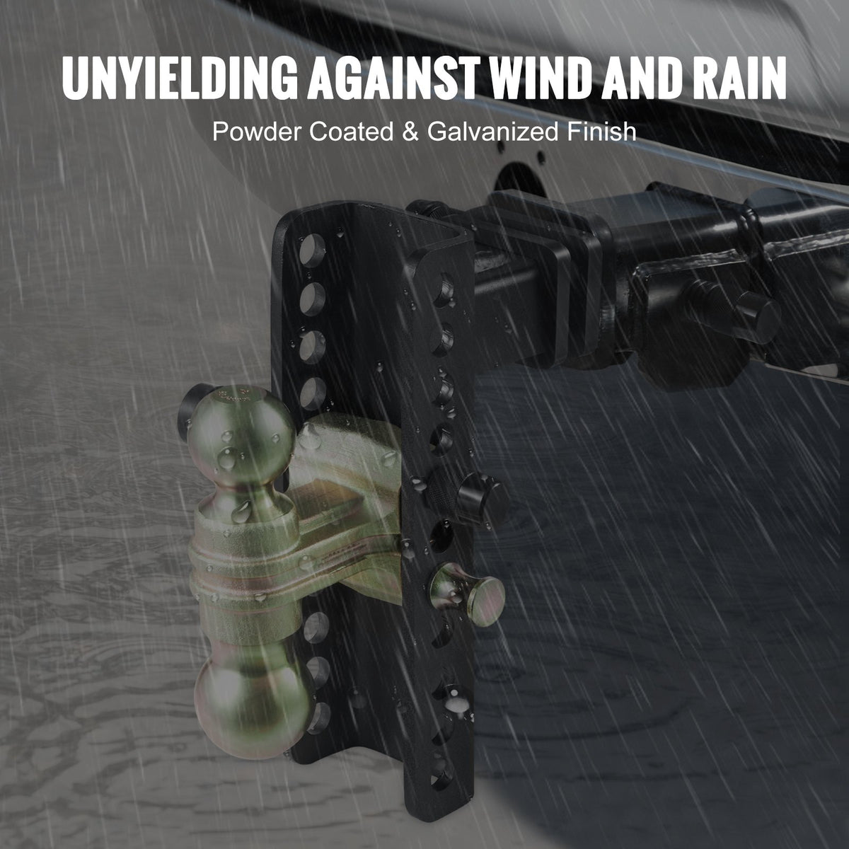 Adjustable Trailer Hitch | 20.32cm Drop & 16.51cm Rise | 5.08cm Receiver | 6350kg GTW | Tow Balls & Lock