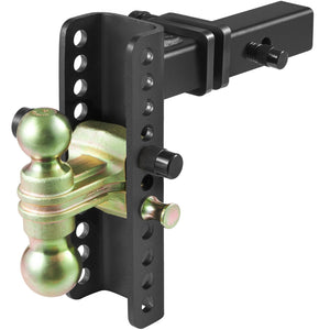 Adjustable Trailer Hitch | 20.32cm Drop & 16.51cm Rise | 5.08cm Receiver | 6350kg GTW | Tow Balls & Lock