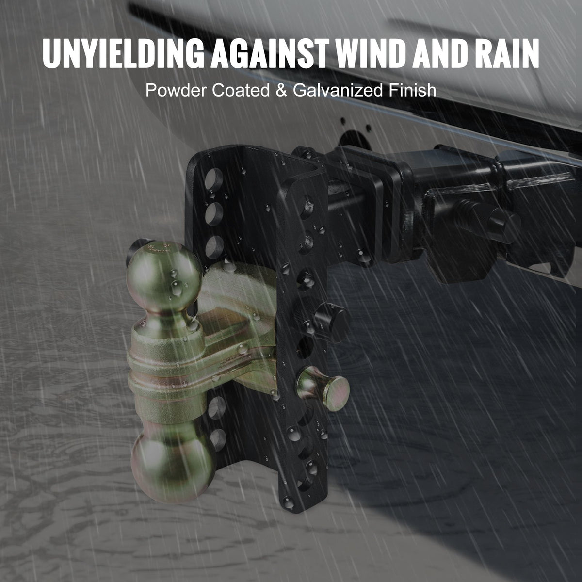 Adjustable Trailer Hitch | 15.24cm Drop & 11.43cm Rise | 5.08cm Receiver | 6350kg GTW | Tow Balls & Lock