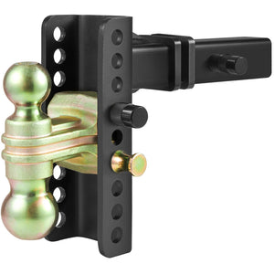 Adjustable Trailer Hitch | 15.24cm Drop & 11.43cm Rise | 5.08cm Receiver | 6350kg GTW | Tow Balls & Lock