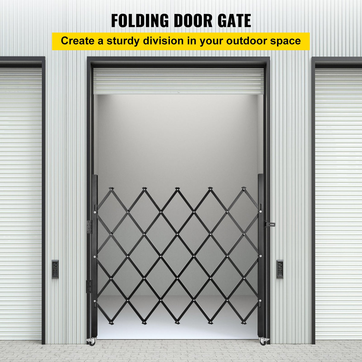Folding Security Gate | Single 48"H x 66"W Steel Scissor Gate