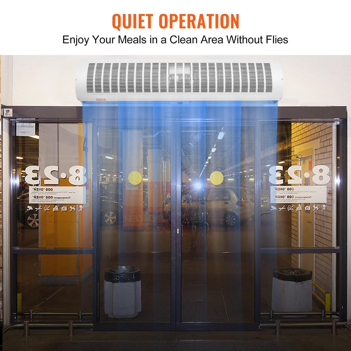 Commercial Air Curtain 1.1m | 2-Speed 2292m³/h | UL Certified Wall-Mount Indoor Over-Door Fan