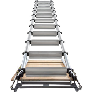 Attic Ladder | Telescoping Aluminum 100x60cm | Fits 2.98–3.2m Ceilings | 158kg Capacity