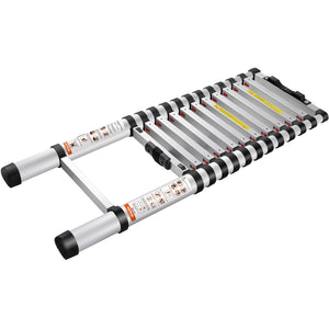 Telescoping Ladder | 12.5ft Aluminum Multi-Purpose Extension Ladder