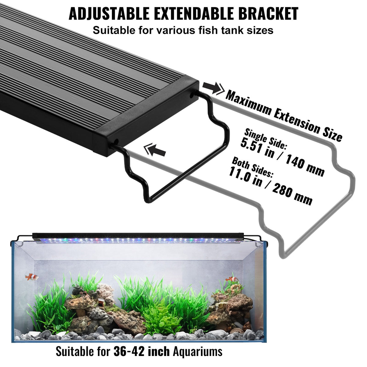 Aquarium Light | 26W Full Spectrum LED for 36–42" Fish Tanks