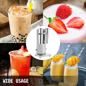 Milkshake Maker | Commercial Double-Head Frother | Stainless Steel