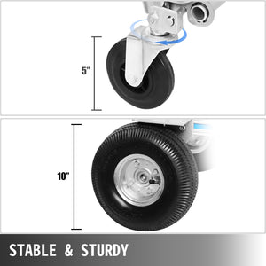 Aluminum Hand Truck | 3-in-1 Folding Convertible Dolly