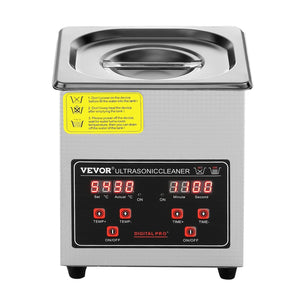 Ultrasonic Cleaner | 2L Stainless Steel Jewelry Cleaning Machine with Heater & Timer | Professional Use