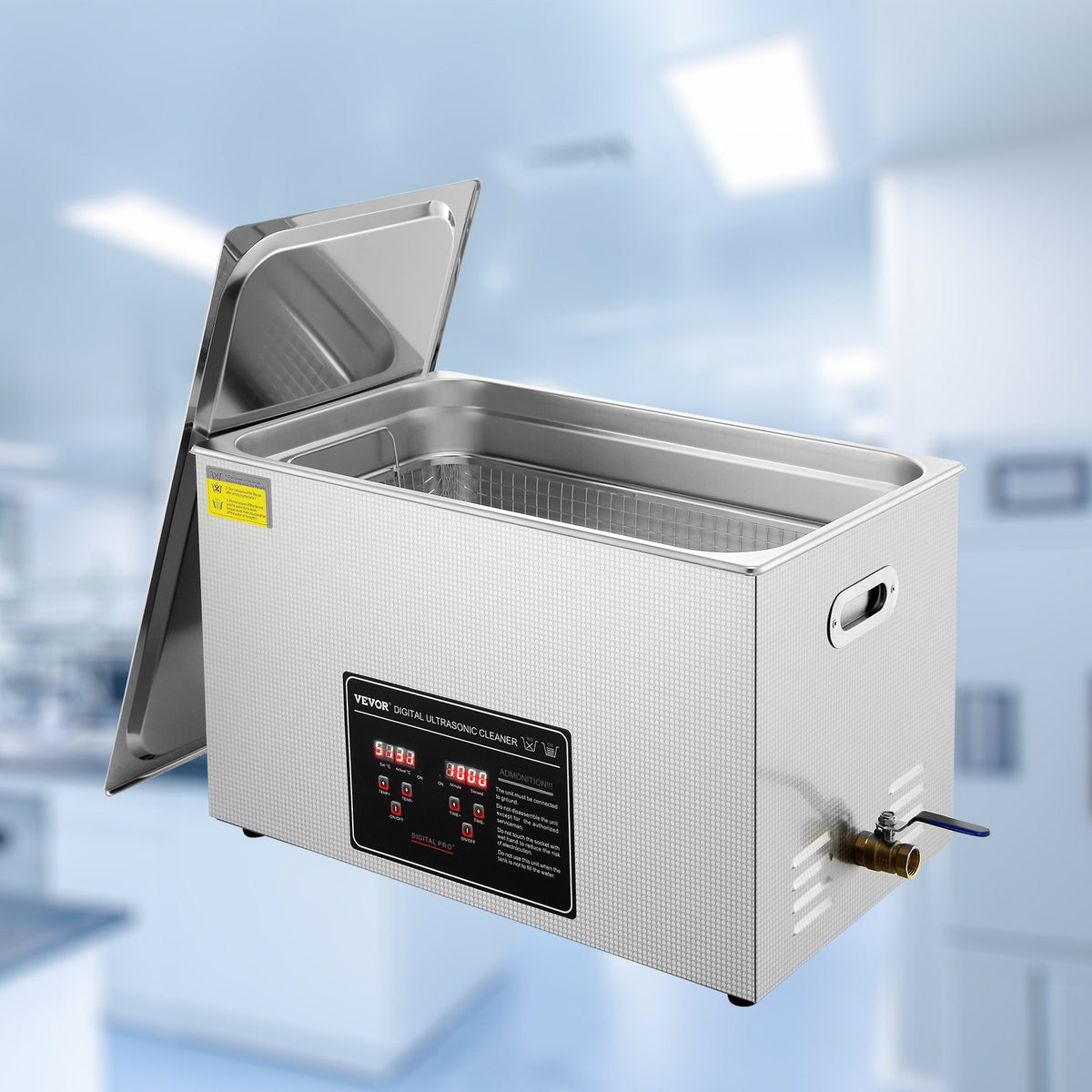 Ultrasonic Cleaner | 30L Stainless Steel Professional Heated Jewelry Cleaner with Timer