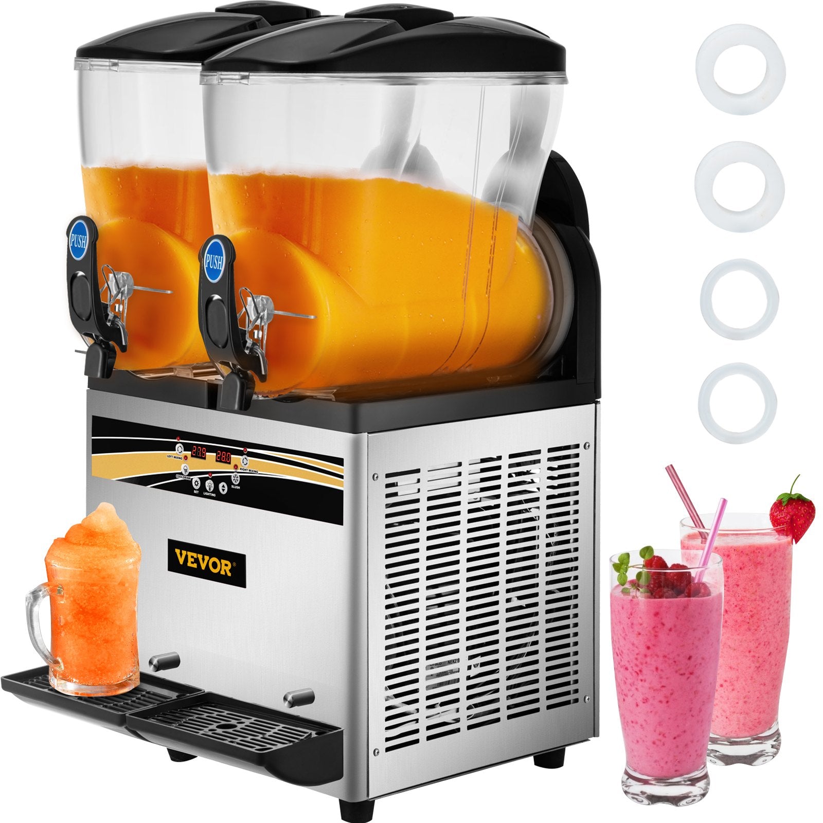 Slush Machine 2x15L | Commercial Frozen Drink & Margarita Maker