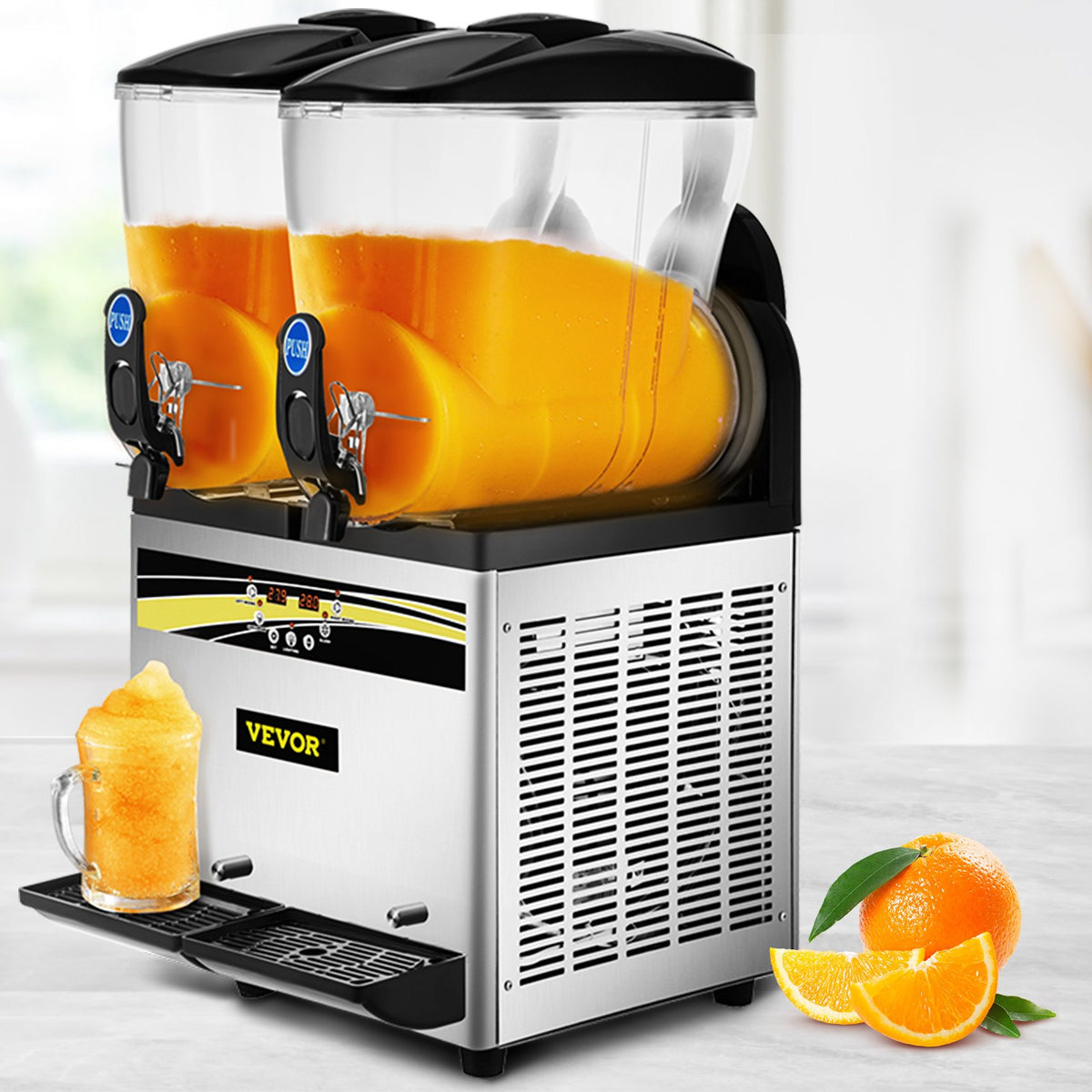 Slush Machine 2x15L | Commercial Frozen Drink & Margarita Maker