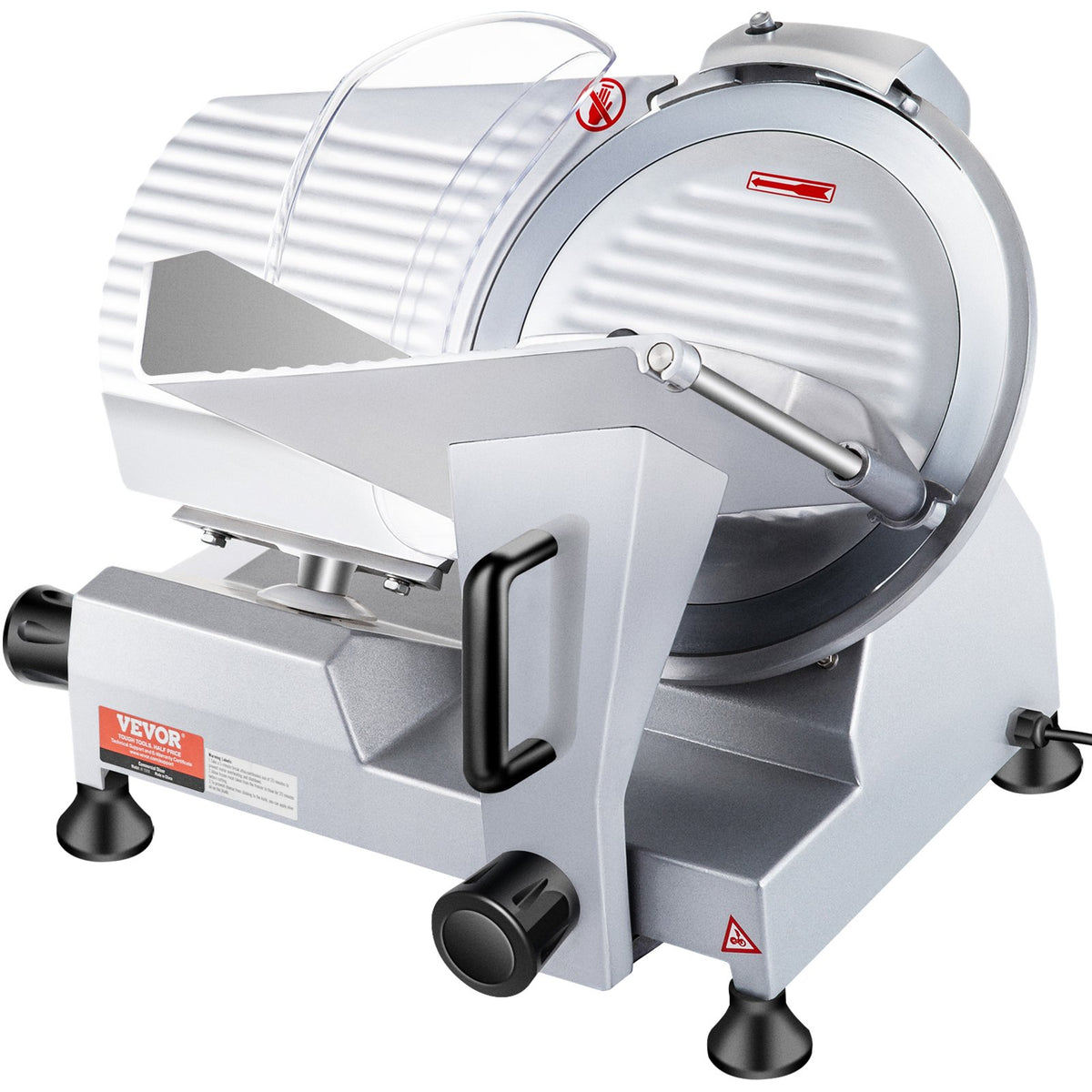 Commercial Meat Slicer 240W | 10" Carbon Steel Blade | Adjustable 0-12mm Thickness | 350-400RPM
