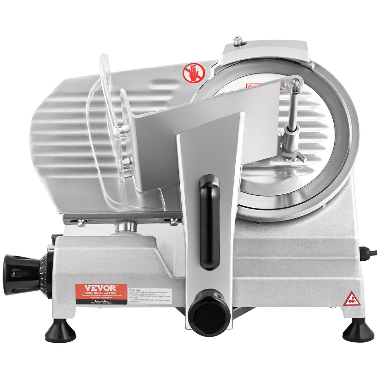 Commercial Meat Slicer 200W | 8" Carbon Steel Blade | Adjustable Thickness 0-12mm | For Home & Deli Use