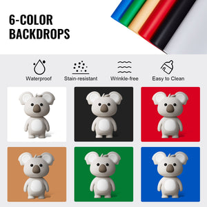 Photo Studio Light Box | 3000–5600K Adjustable 3-Color Lighting | 50.5x48.5x49.5cm Tent