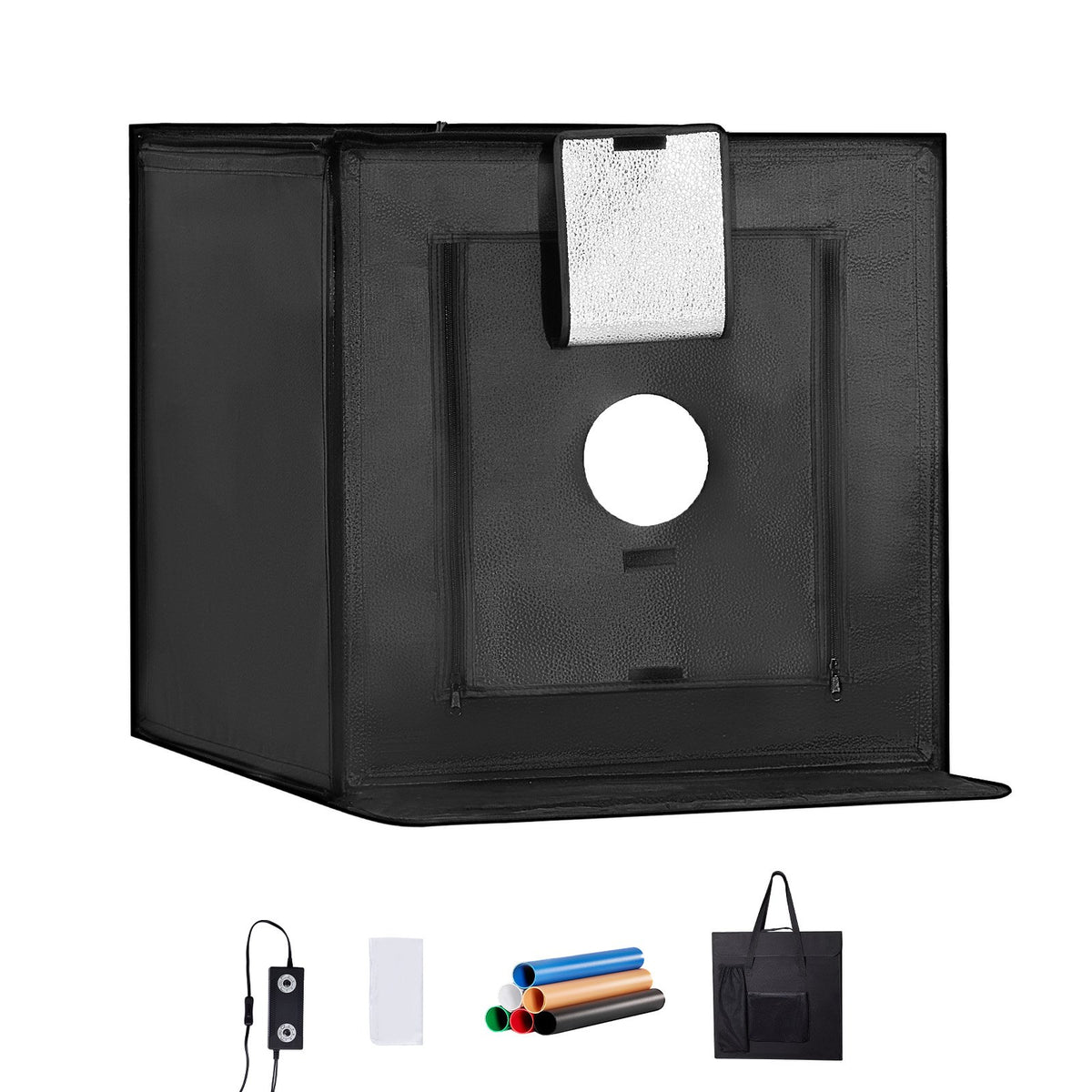 Photo Studio Light Box | 3000–5600K Adjustable 3-Color Lighting | 50.5x48.5x49.5cm Tent