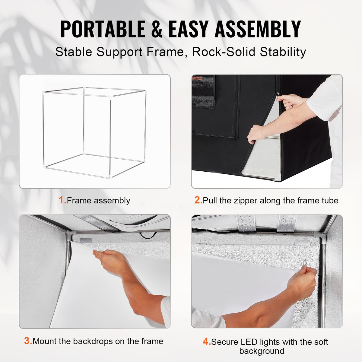 Photo Studio Light Box | 5600K with 210 LEDs | 81.5x81.5x81.5cm Shooting Tent