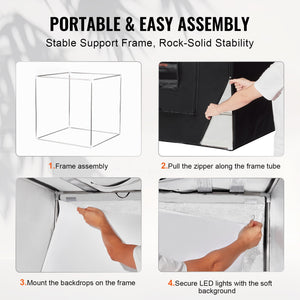 Photo Studio Light Box | 5600K with 210 LEDs | 81.5x81.5x81.5cm Shooting Tent