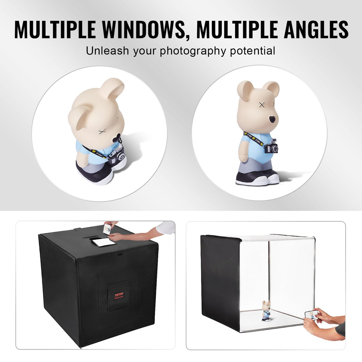 Photo Studio Light Box | 5600K with 210 LEDs | 100x100x100cm Large Shooting Tent