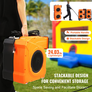 Inflatable Blower 1100W | 1.5 & 1.7 HP Commercial Air Pump | 3100RPM | For Bounce Houses, Waterslides & Inflatables | UL Tested