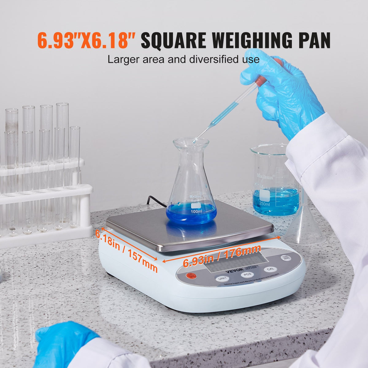 Analytical Balance 2000g x 0.01g | Precision Lab Scale with 13 Unit Conversions | Digital LCD Display
