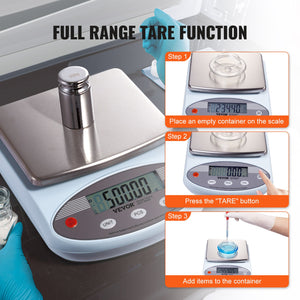 Analytical Balance 2000g x 0.01g | Precision Lab Scale with 13 Unit Conversions | Digital LCD Display