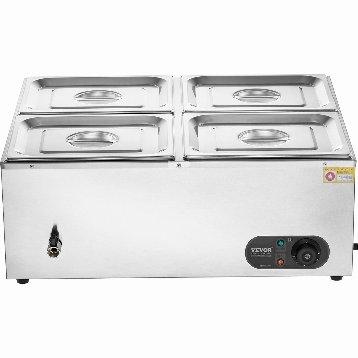 Buffet Food Warmer | 4x8Qt Countertop Bain Marie