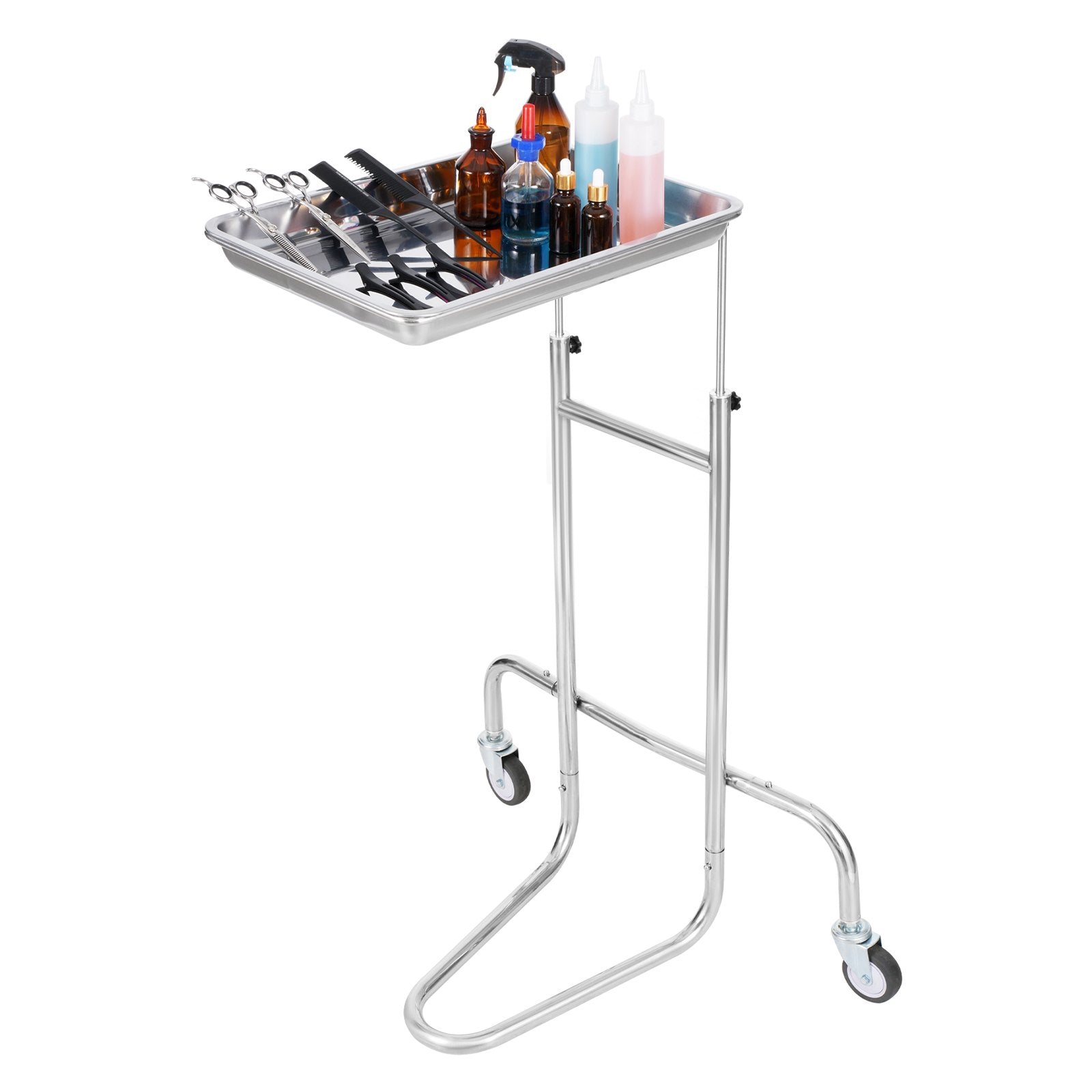 Stainless Steel Lab Cart | Single Tray with 2 Silent Wheels
