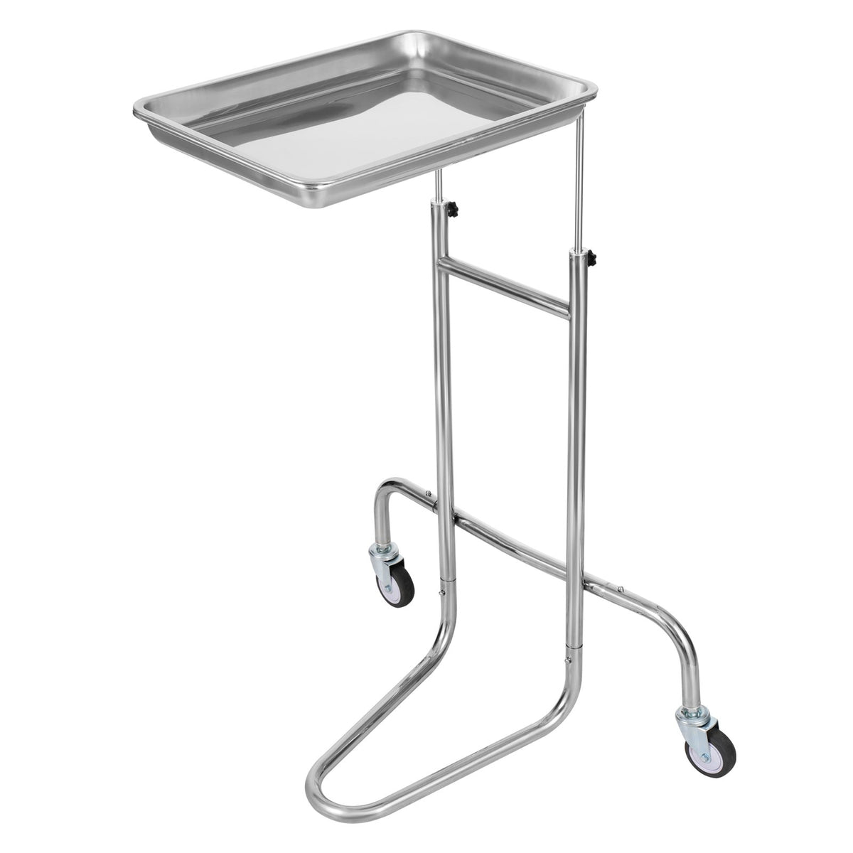 Stainless Steel Lab Cart | Single Tray with 2 Silent Wheels
