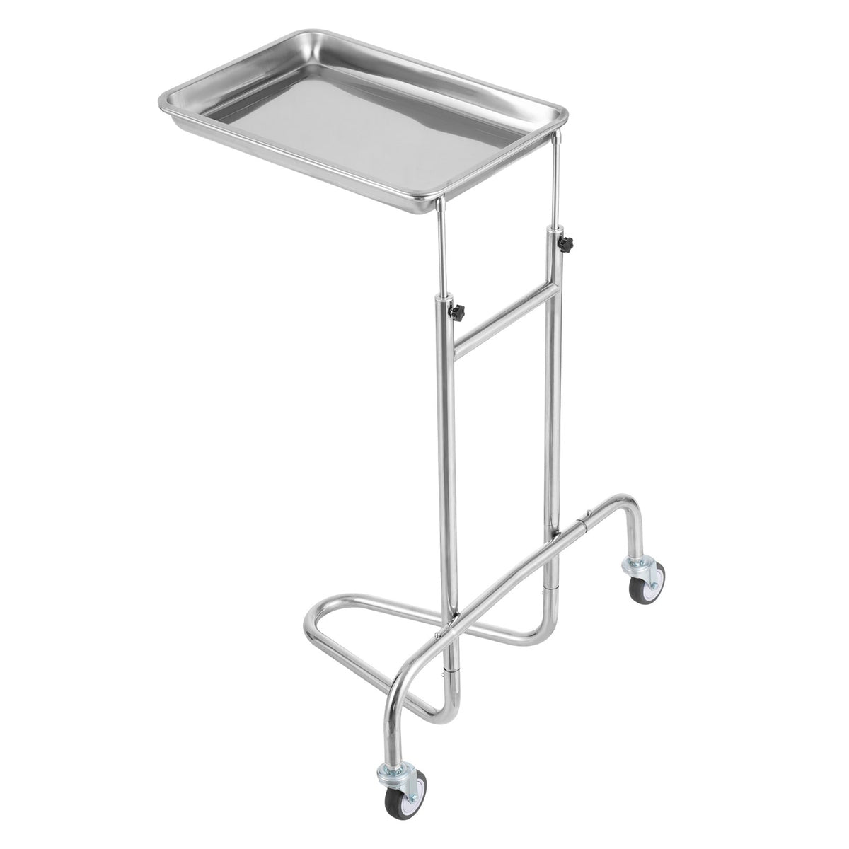 Stainless Steel Lab Cart | Single Tray with 2 Silent Wheels