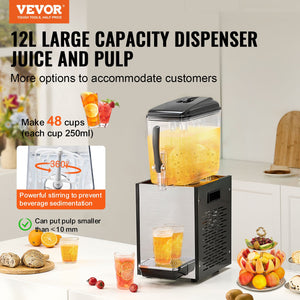 Beverage Dispenser 12L | Cold Juice & Ice Drink Server