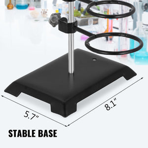 Laboratory Support Stand | 60cm Premium Iron Material | Flask Clamp & Condenser Clamp Kit