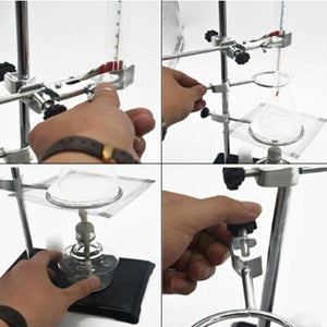 Laboratory Support Stand | 60cm Premium Iron Material | Flask Clamp & Condenser Clamp Kit