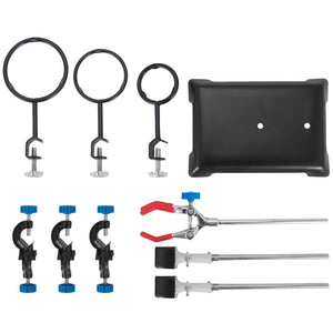 Laboratory Support Stand | 60cm Premium Iron Material | Flask Clamp & Condenser Clamp Kit