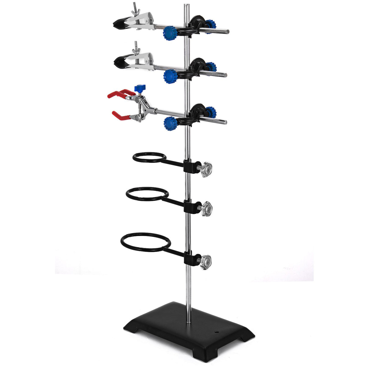 Laboratory Support Stand | 60cm Premium Iron Material | Flask Clamp & Condenser Clamp Kit