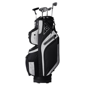 Golf Cart Bag 14-Way Divider | 13 Pockets | 600D Polyester | With Handles, Dust Cover & Detachable Straps | Black Colour-Block